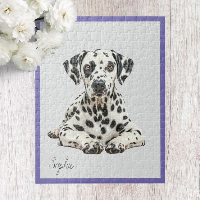 Cute Personalized Dalmatian Jigsaw Puzzle (Creator Uploaded)