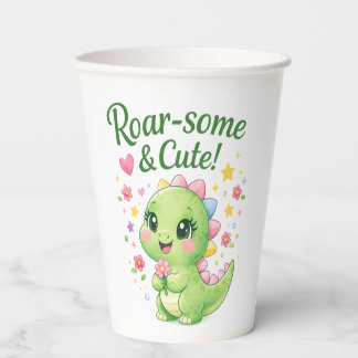 Cute Personalized Dinosaur Party Cup