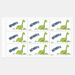 Cute Personalized Dinosaur School Labels