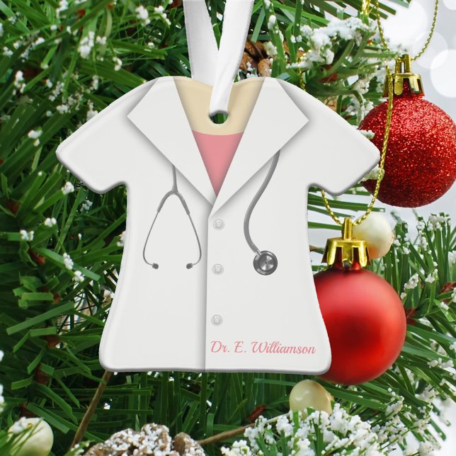 Cute Personalized Doctor Ornament (Creator Uploaded)