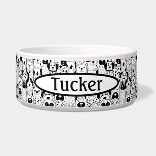 Cute Personalized Dog Bowl