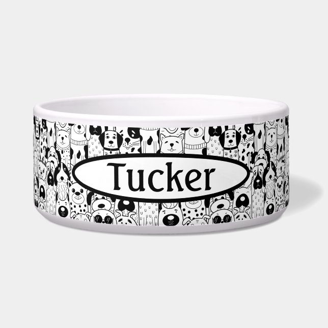 Cute Personalized Dog Bowl (Front)