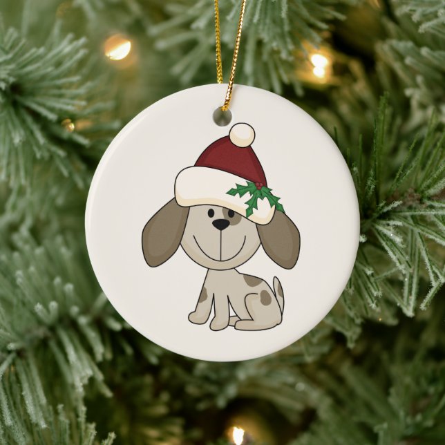 Cute Personalized Dog Christmas Ornament (Tree)