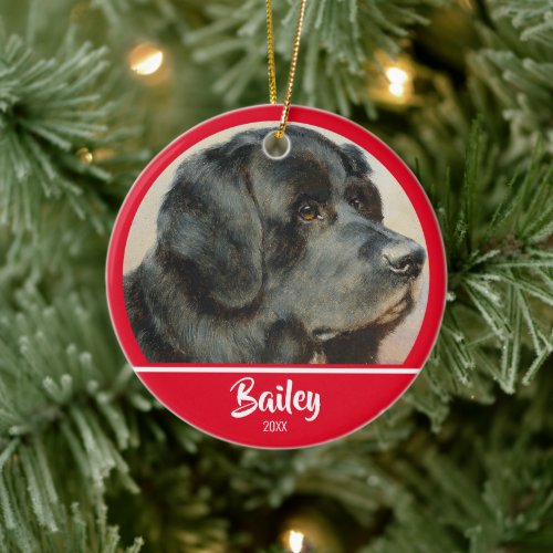 Cute Personalized Dog Photo Ceramic Ornament