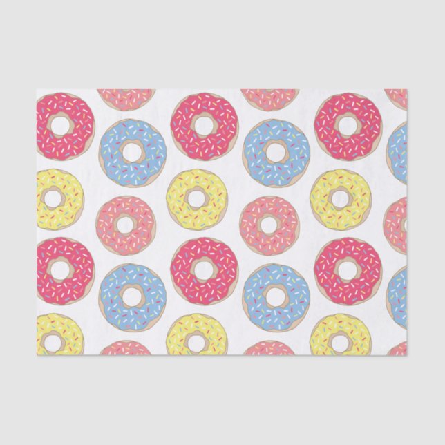Cute Personalized Donut Shop Tissue Paper (Front)
