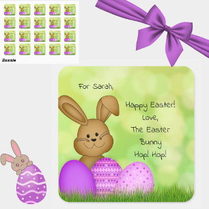 Cute Personalized Easter Bunny to Kids Sticker