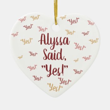 Cute Personalized Engagement Ornament by MarshallArtsInk at Zazzle