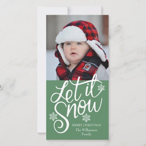 Cute Personalized Family Christmas Photo Card