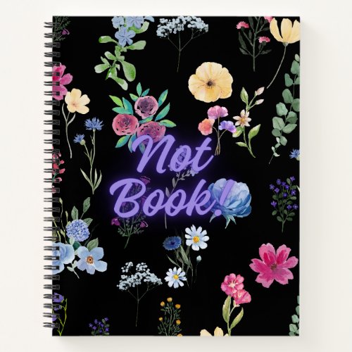 Cute Personalized Field Wildflower Pattern  Notebook