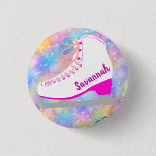 Cute Personalized Figure Skating Button