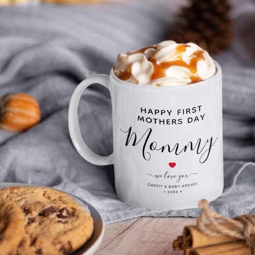 Cute Personalized First Mothers Day Daddy  Coffee Mug