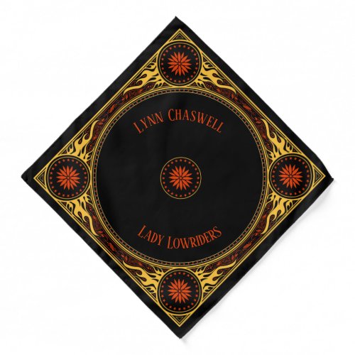 Cute Personalized Flames Frame Bandana