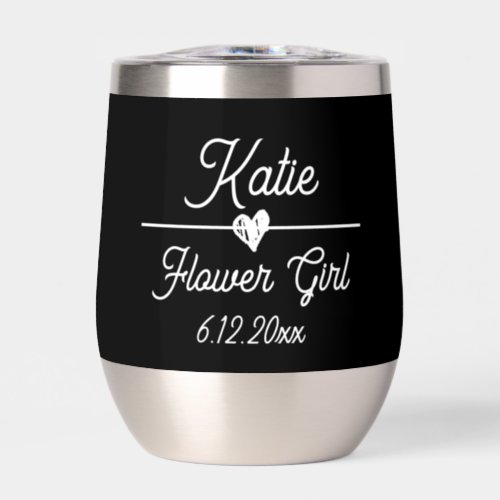 Cute Personalized Flower girl Gift Thermal Wine Tumbler