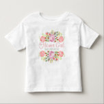 Cute personalized flowers toddler t-shirt<br><div class="desc">Pretty custom floral dress</div>