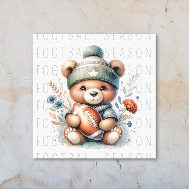 Cute Personalized Football Canvas Print (Cute Personalized Football Canvas Print)