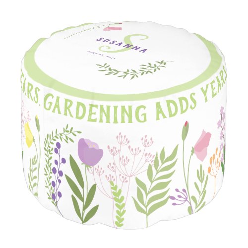 Cute Personalized Garden Pouf