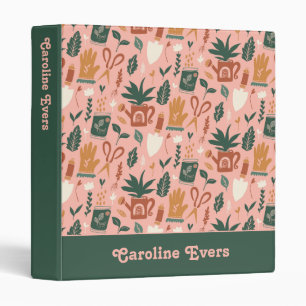 Cute Personalized Gardening Gift 3 Ring Binder