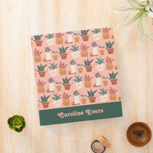Cute Personalized Gardening Gift 3 Ring Binder