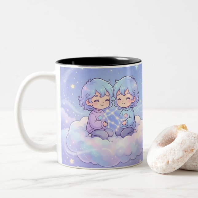 Cute Personalized Gemini Zodiac Mug (With Donut)