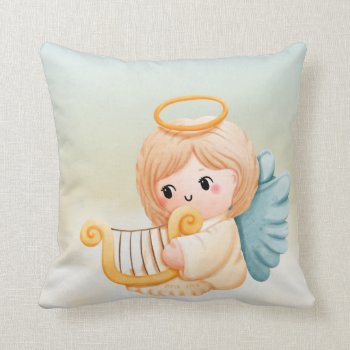Cute Personalized GODDAUGHTER ANGEL Stars Wings Th Throw Pillow