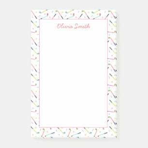 Cute Personalized Golf Pattern Women Post-it Notes
