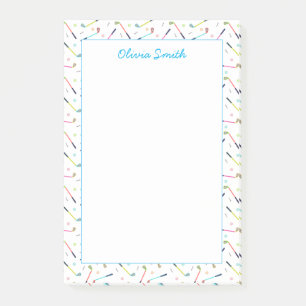 Cute Personalized Golf Pattern Women Post-it Notes