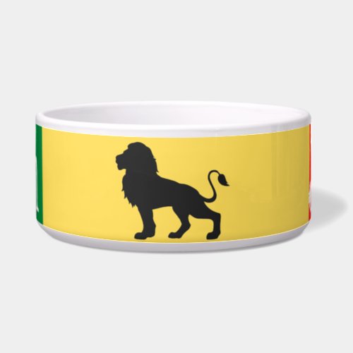 Cute Personalized Green Yellow Red Rasta Reggae Bowl