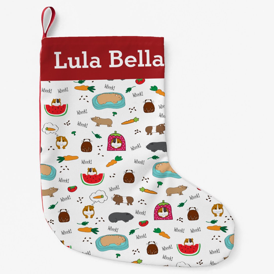Cute Personalized Guinea Pigs Small Christmas Stocking Zazzle