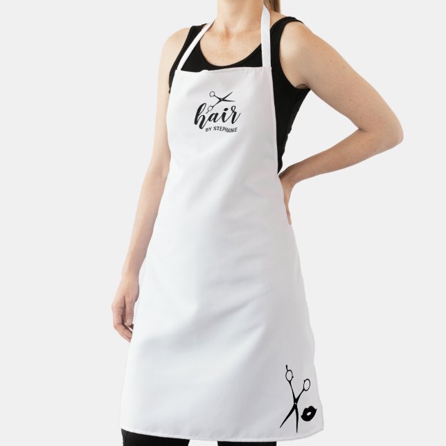 Cute Personalized Hair By Hairdresser Apron (Insitu)