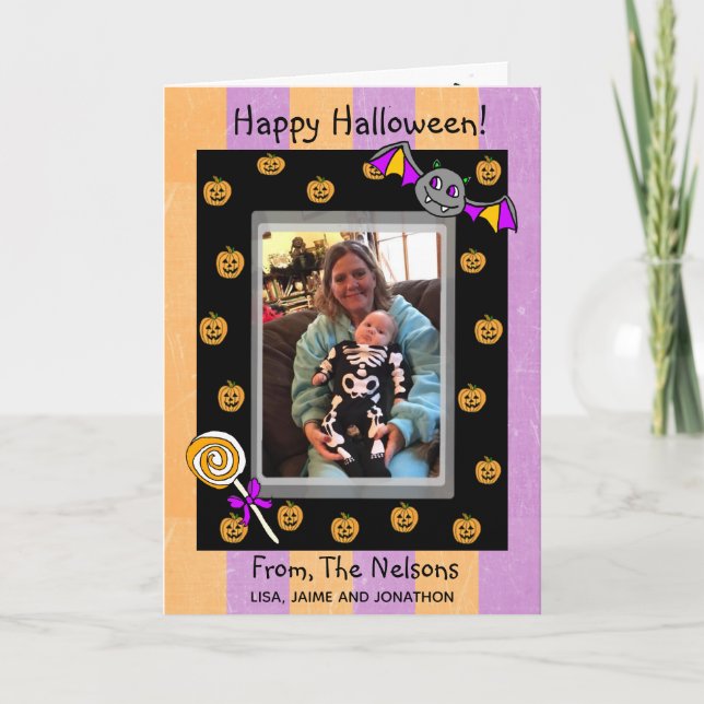 Cute Personalized Halloween Card (Front)