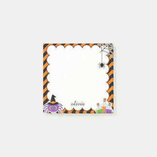 Cute Personalized Halloween Sticky Notes