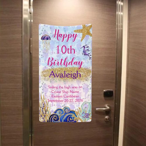 Cute Personalized Happy Birthday Banner