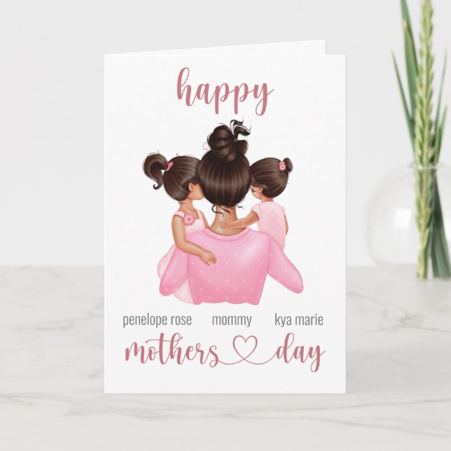 Cute Personalized Happy Mothers Day Card (Front)