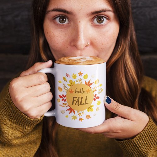 Cute Personalized Hello Fall Mug