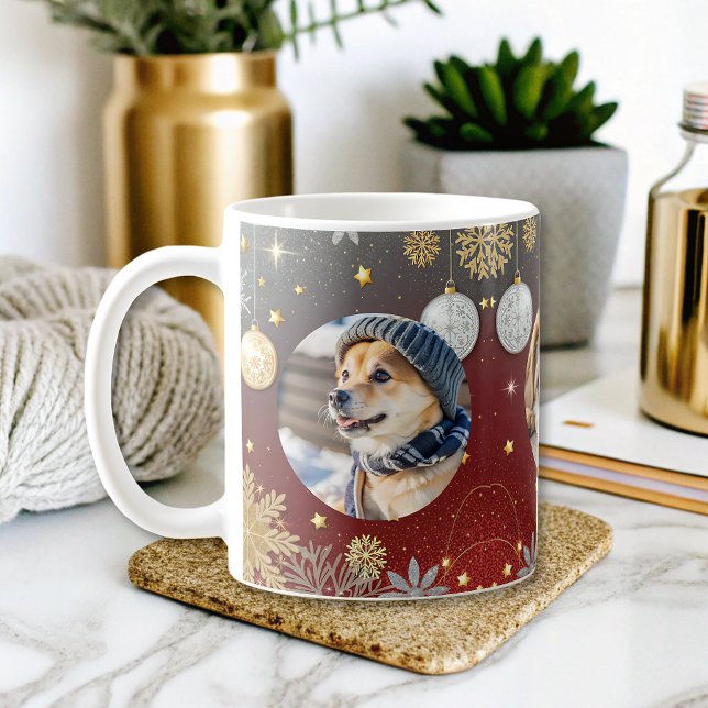cute personalized holiday dog pet photos  coffee mug (Creator Uploaded)