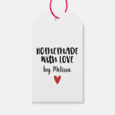 Made With Love Heart On Kraft Paper Gift Tag