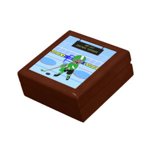 Cute Personalized Ice Hockey star Gift Box