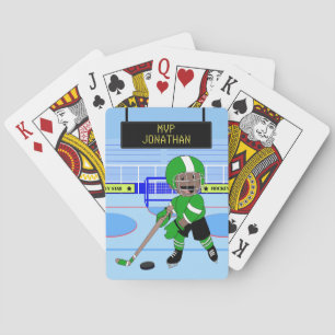 Cute Personalized Ice Hockey star Poker Cards