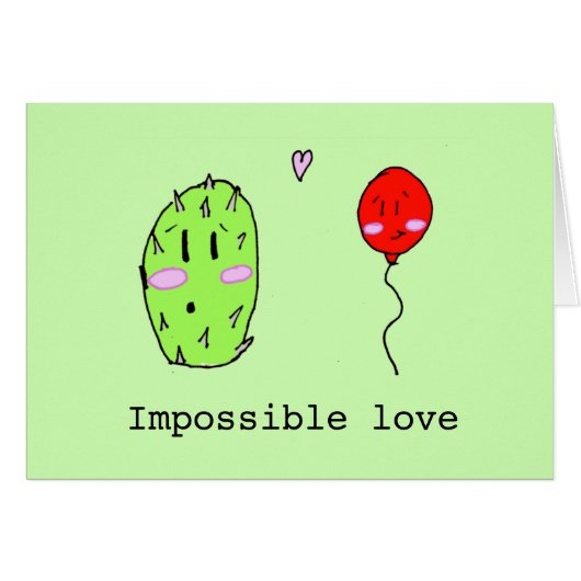 Cute personalized impossible Love Cards (Front Horizontal)