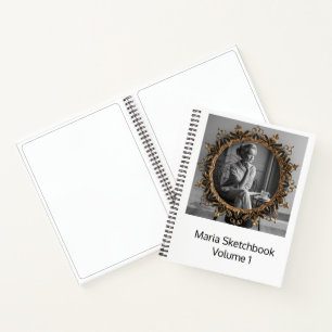 Cute personalized kid sketchbook notebook