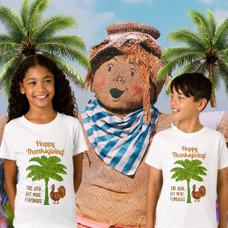 Cute Personalized Kiddos Thanksgiving T-Shirt