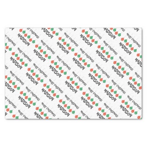 Cute personalized kids Christmas Tissue Paper