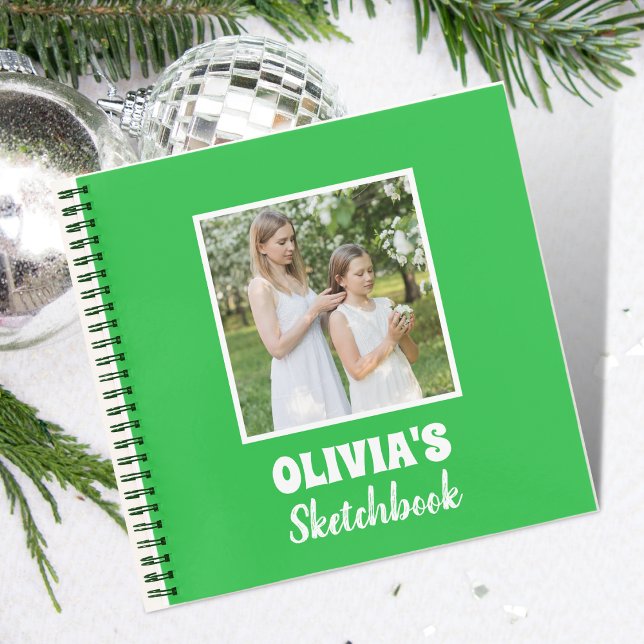 Cute Personalized Kids Photo  Sketchbook   Notebook (Creator Uploaded)