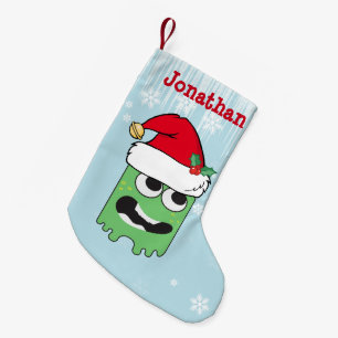 Cute Personalized Kids Xmas monster Small Christmas Stocking
