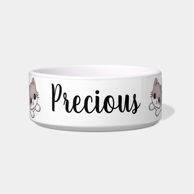 Cute Personalized Kittens Bowl (Front)