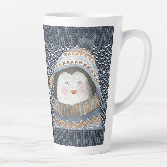 Cute Personalized Knitting Gift Idea Latte Mug (Right)