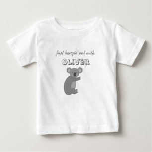 Cute personalized koala bear baby romper bodysuit