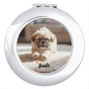 Cute Personalized Lhasa Apso Compact Mirror