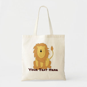 Cute Personalized Lion Tote Bag