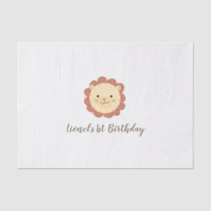 Cute Personalized Little Lion Tissue Paper